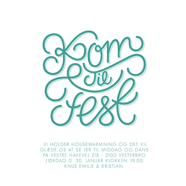 
                Invitér til fest med stil med denne funky invitation - til invitationen kan I tilføje alt det festpynt i matchende design som I ønsker. Brug bagsiden til en længere tekst eller måske en ønskeliste.                